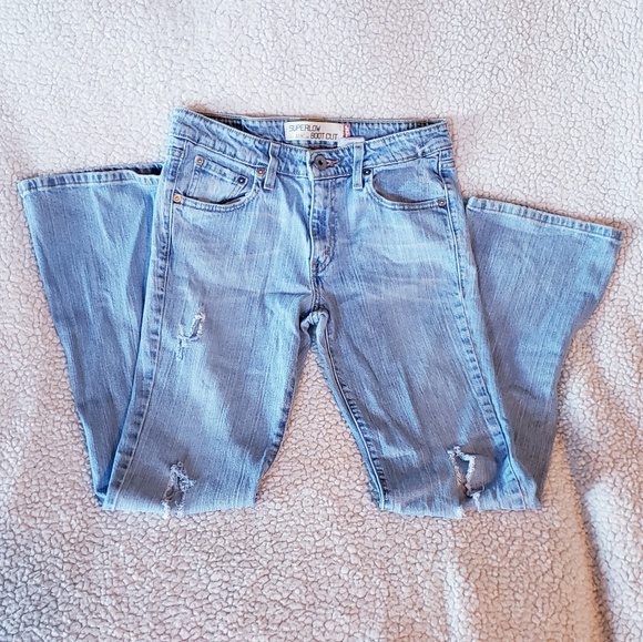 Levi's Denim - Levi's 518 Destroyed Boot Cut Jeans